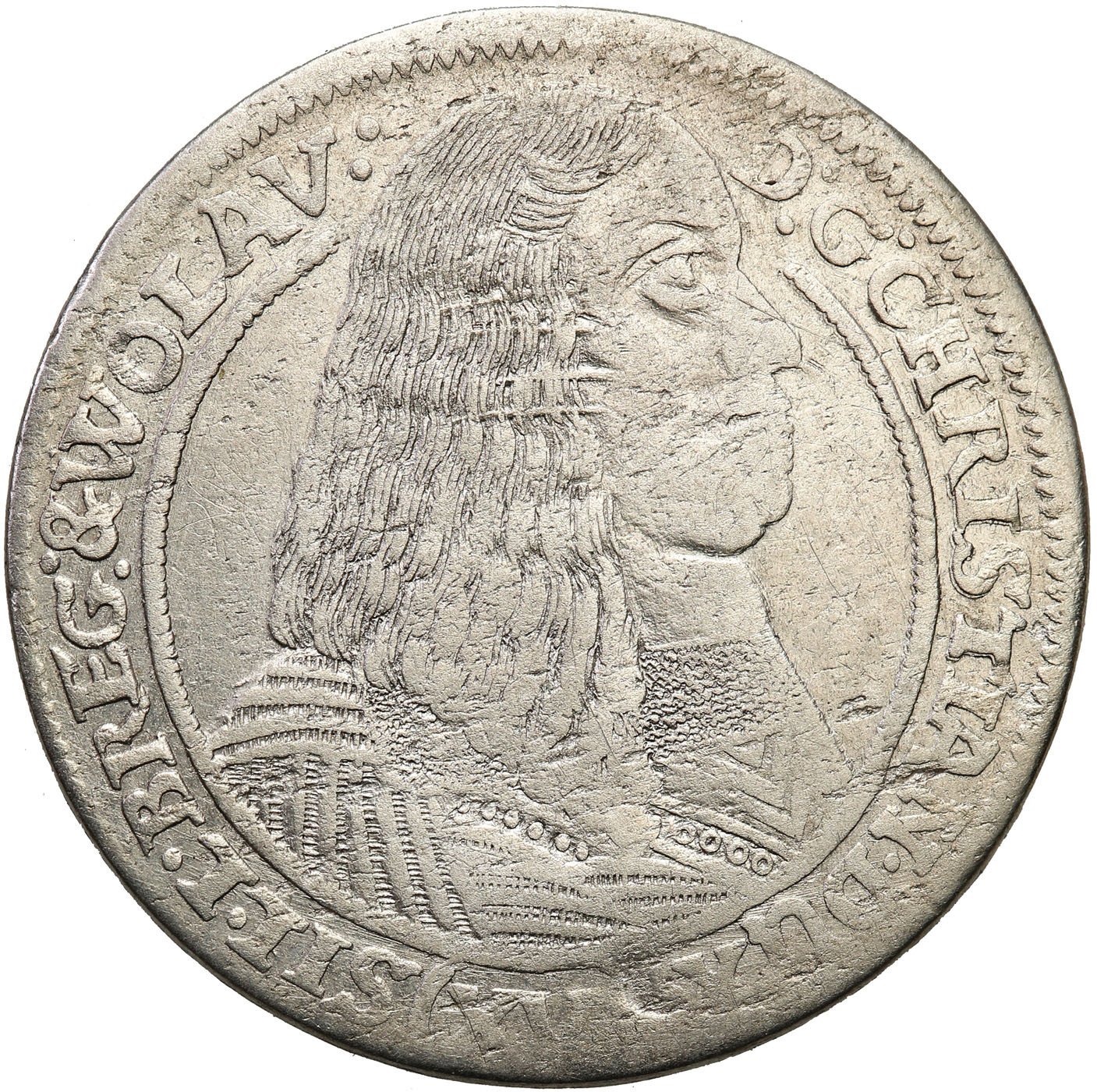 Śląsk, księstwo legnicko-brzesko-wołowskie. Krystian Wołowski. 15 krajcarów 1662, Brzeg – WOLAV